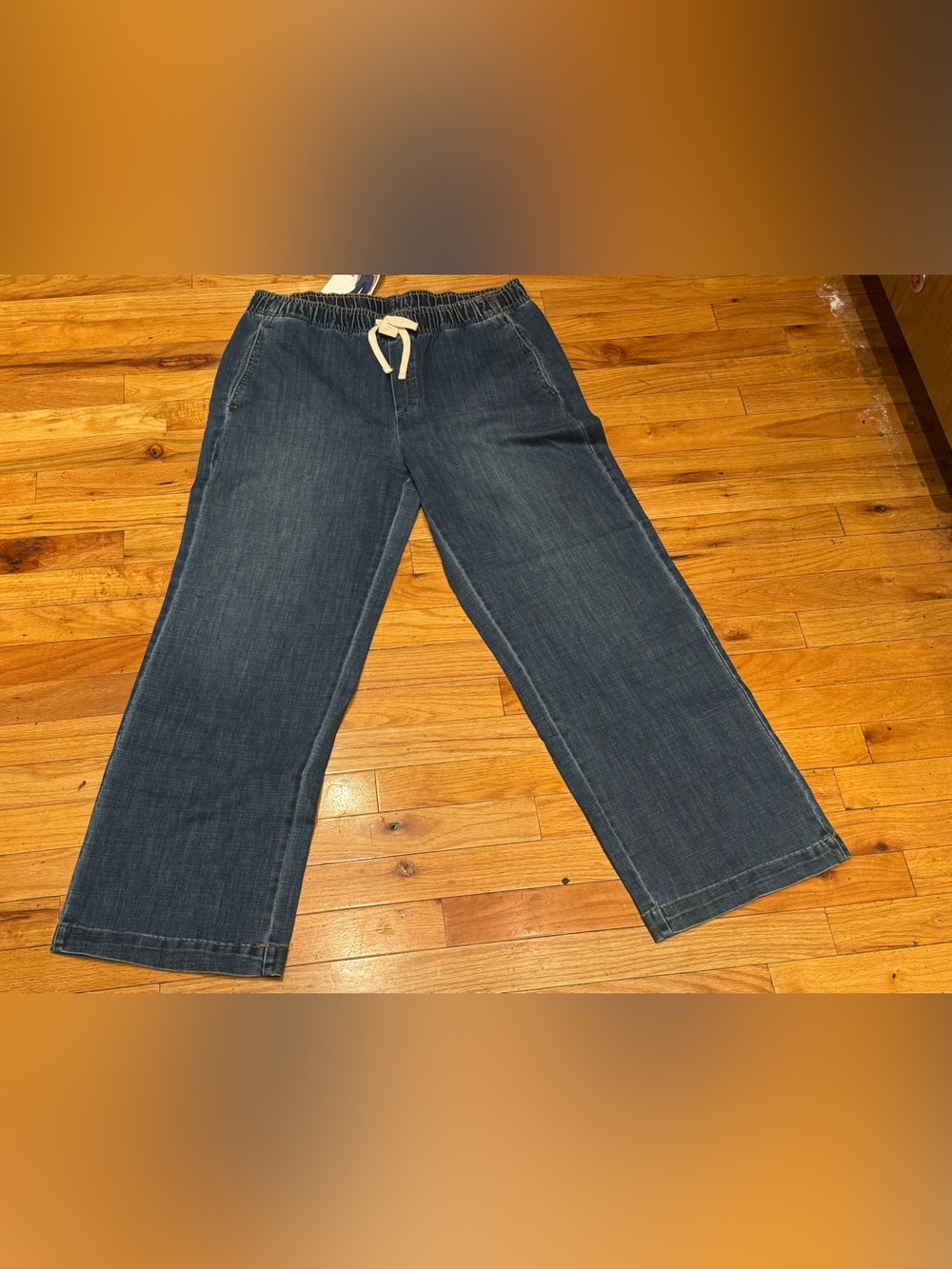 NWT Relaxed Drawstring Women's Jeans in Dark Blue - Buffalo David Bitton